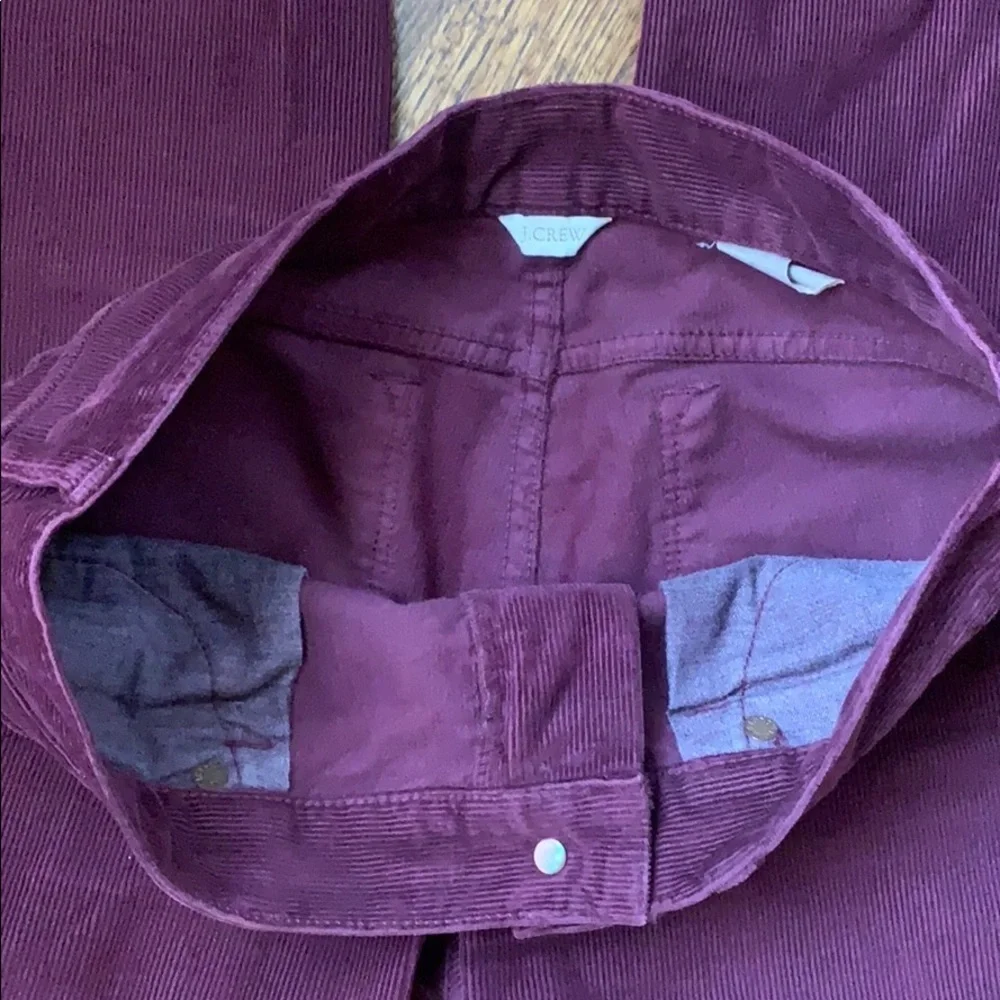 J. Crew Corduroy burgundy pants